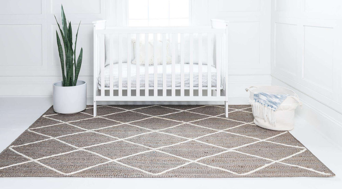 Rechteck Teppich Braided Jute in Grau von Hadorn™ - Lifestyle Image