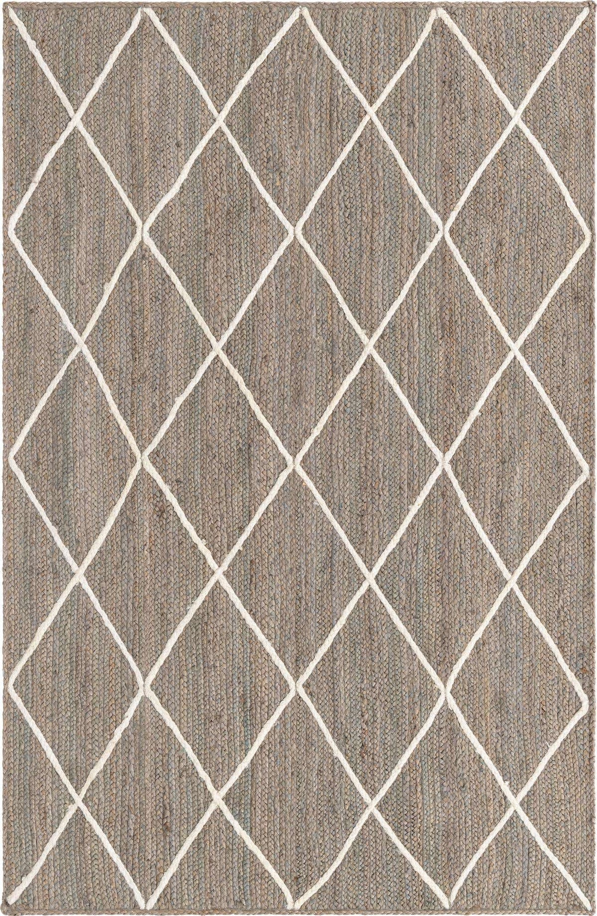 Rechteck Teppich Braided Jute in Grau von Hadorn™ - Lifestyle Image