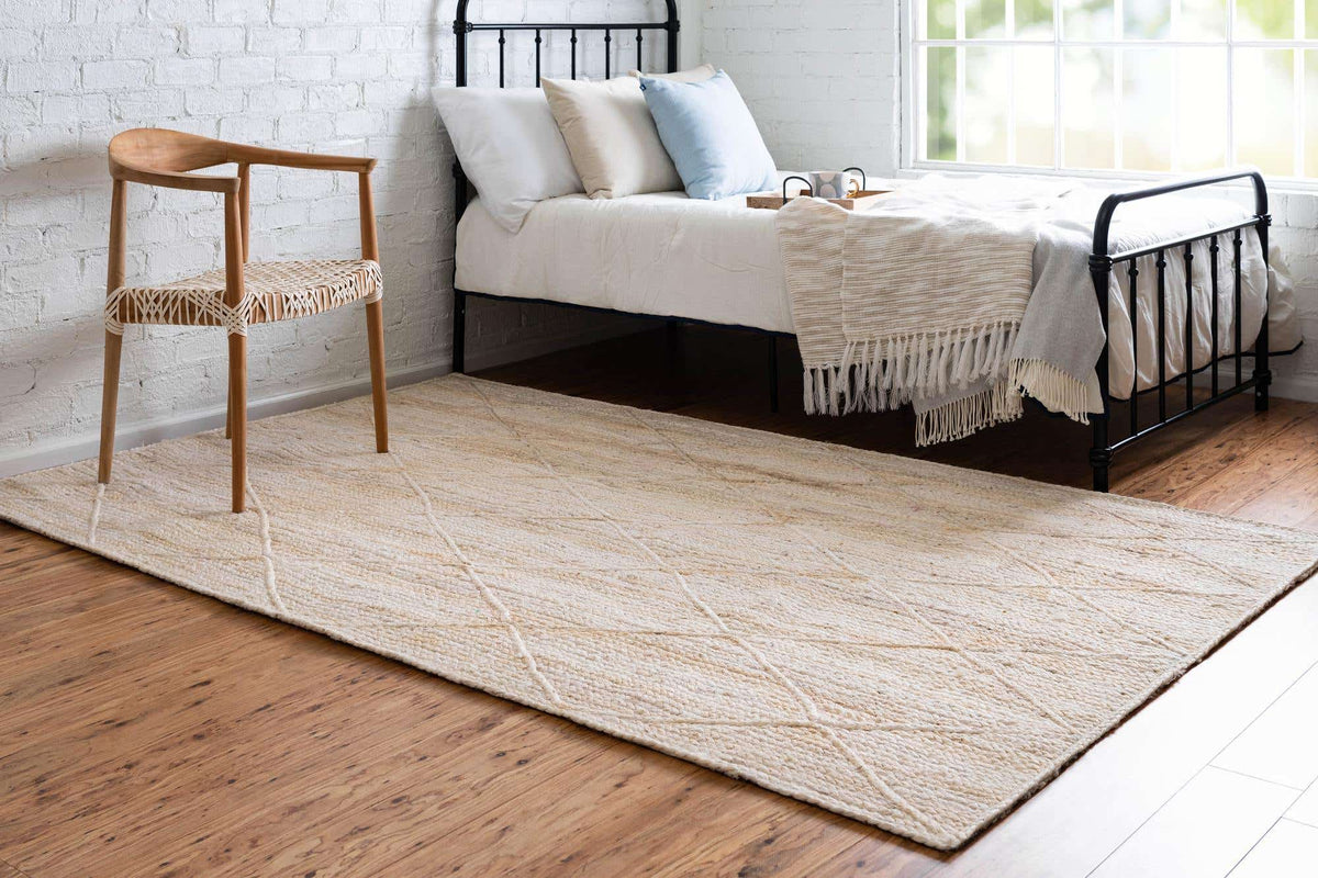 Rechteck Teppich Braided Jute in Beige von Hadorn™ - Lifestyle Image