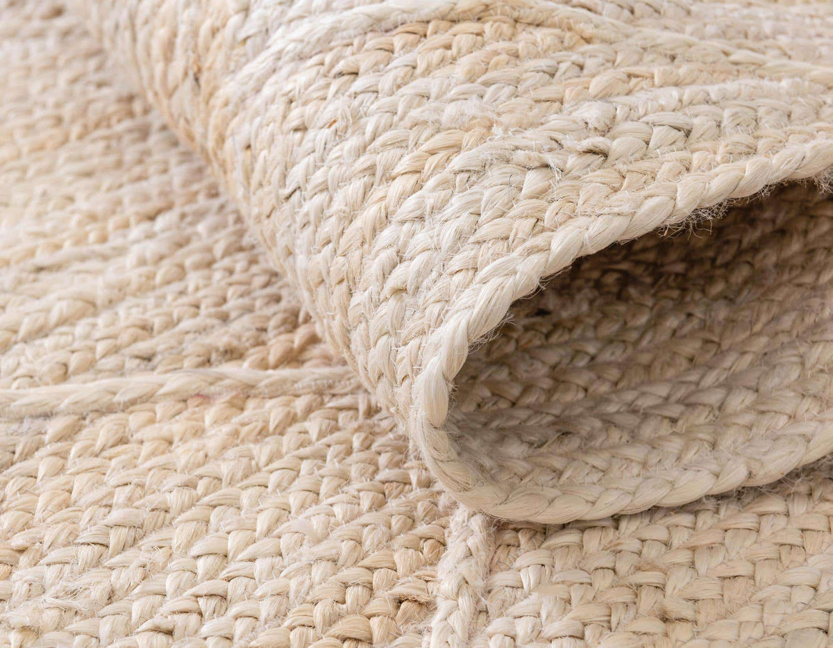 Rechteck Teppich Braided Jute in Beige von Hadorn™ - Lifestyle Image