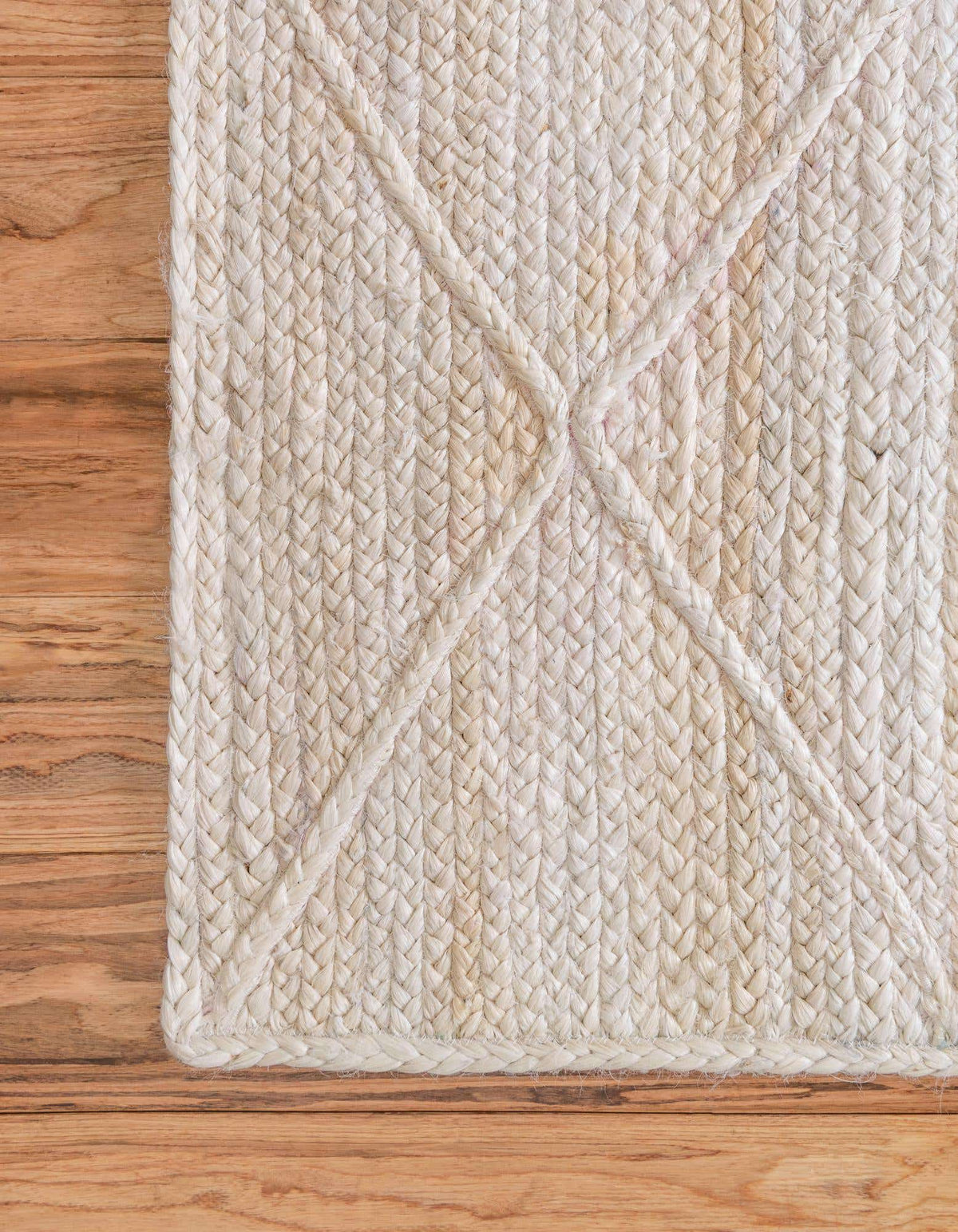 Rechteck Teppich Braided Jute in Beige von Hadorn™ - Lifestyle Image