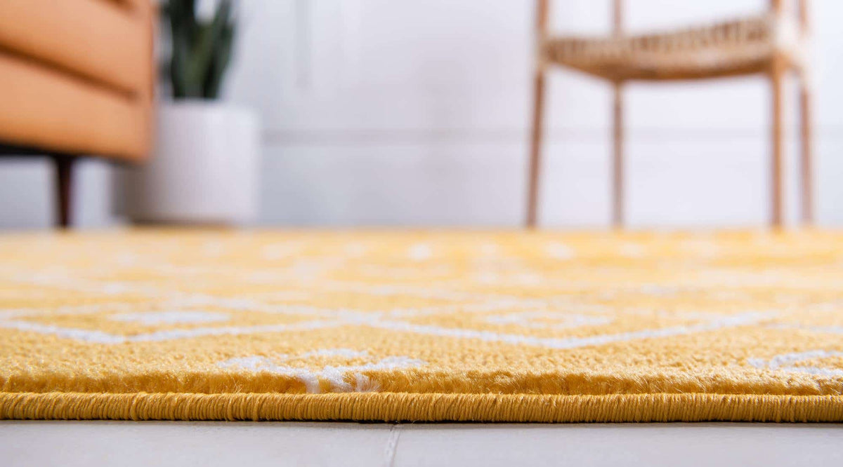 Rechteck Teppich Kasbah Trellis in Gelb von Hadorn™ - Lifestyle Image