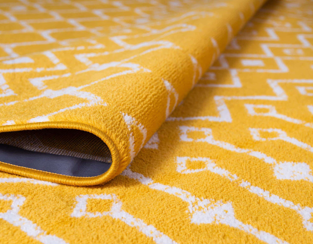 Quadratisch Teppich Kasbah Trellis in Gelb von Hadorn™ - Lifestyle Image