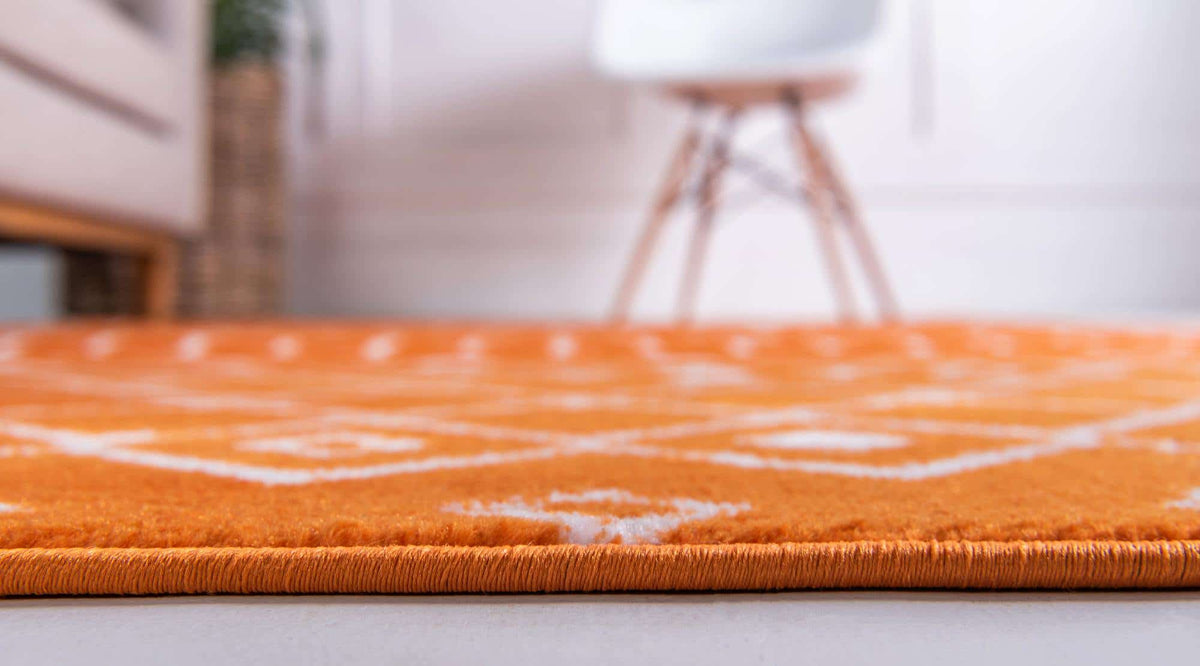 Quadratisch Teppich Kasbah Trellis in Orange von Hadorn™ - Lifestyle Image