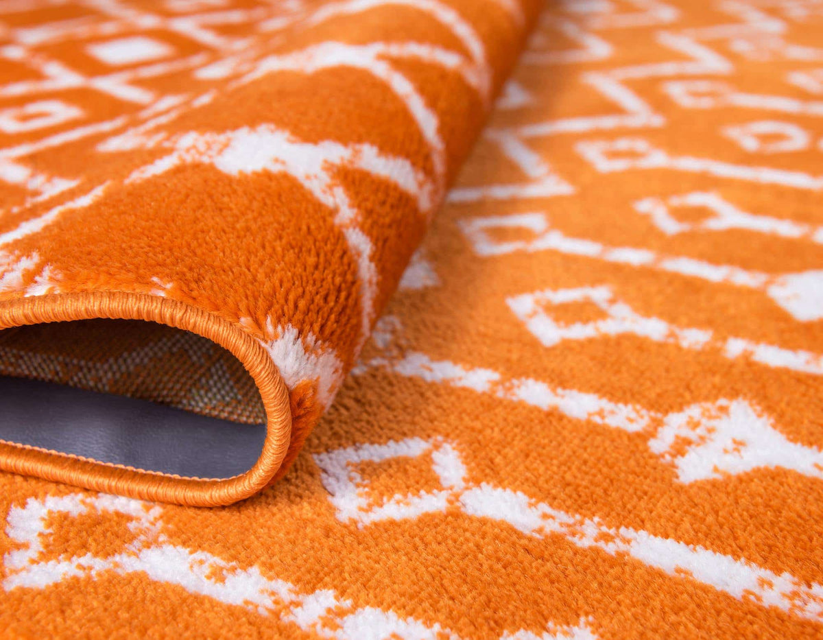 Quadratisch Teppich Kasbah Trellis in Orange von Hadorn™ - Lifestyle Image