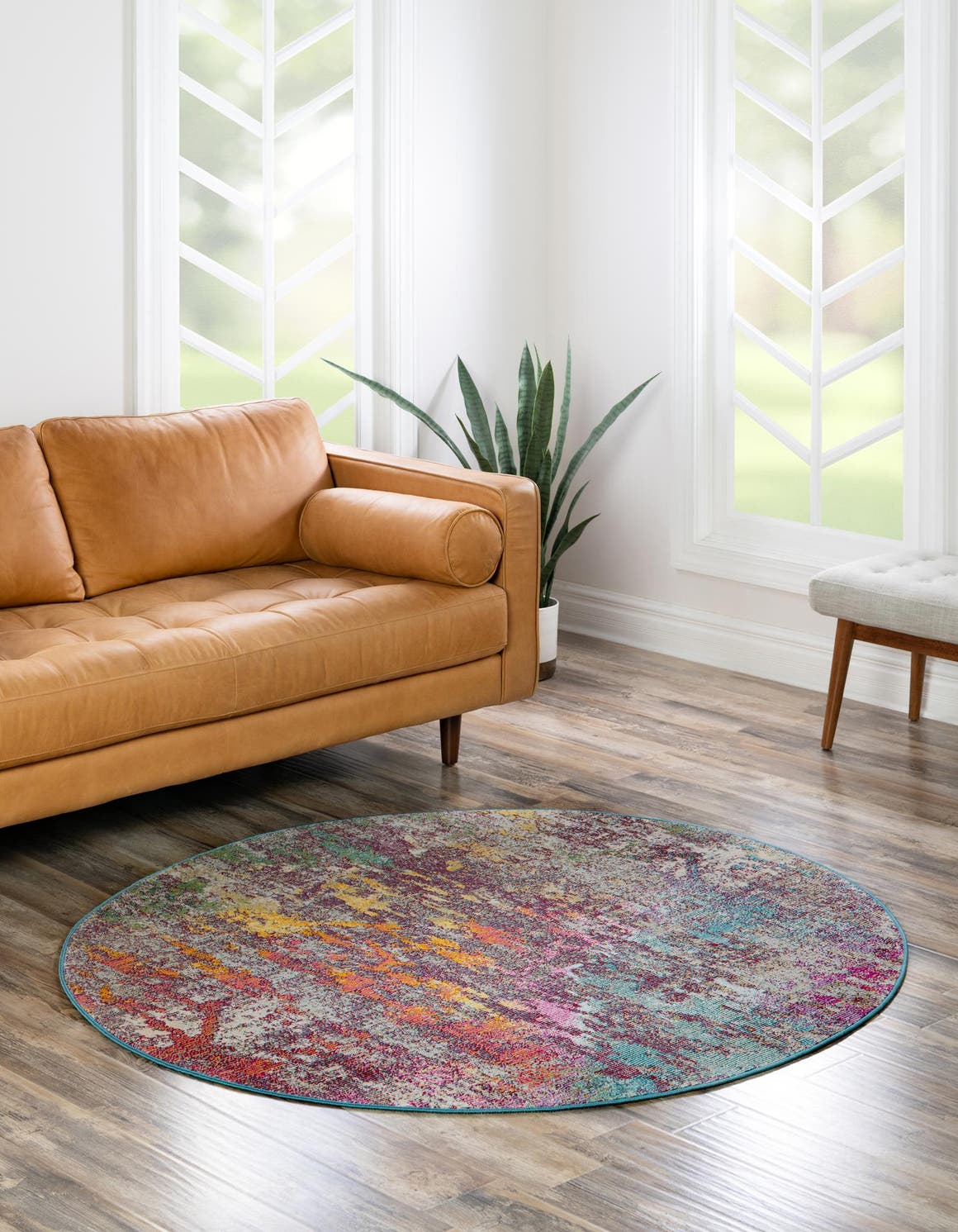 Rund Teppich Starlight in Mehrfarbig von Hadorn™ - Lifestyle Image