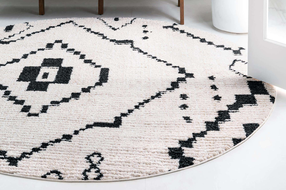 Rund Teppich Morocco in Beige von Hadorn™ - Lifestyle Image