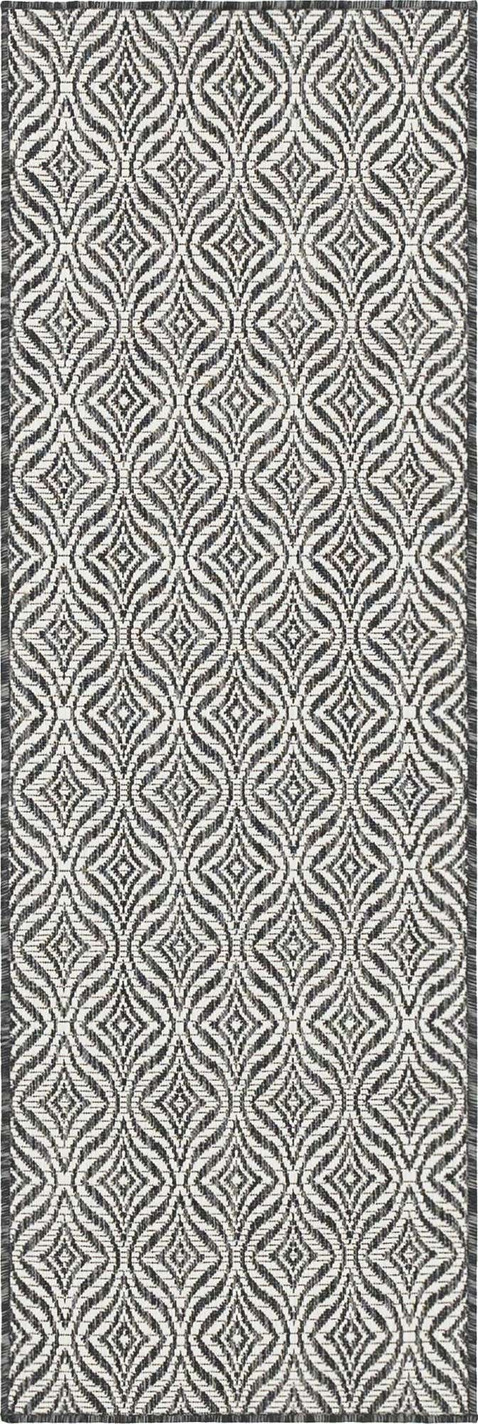 Läufer Outdoor Teppich Outdoor Trellis in Dunkelgrau von Hadorn™ - Lifestyle Image