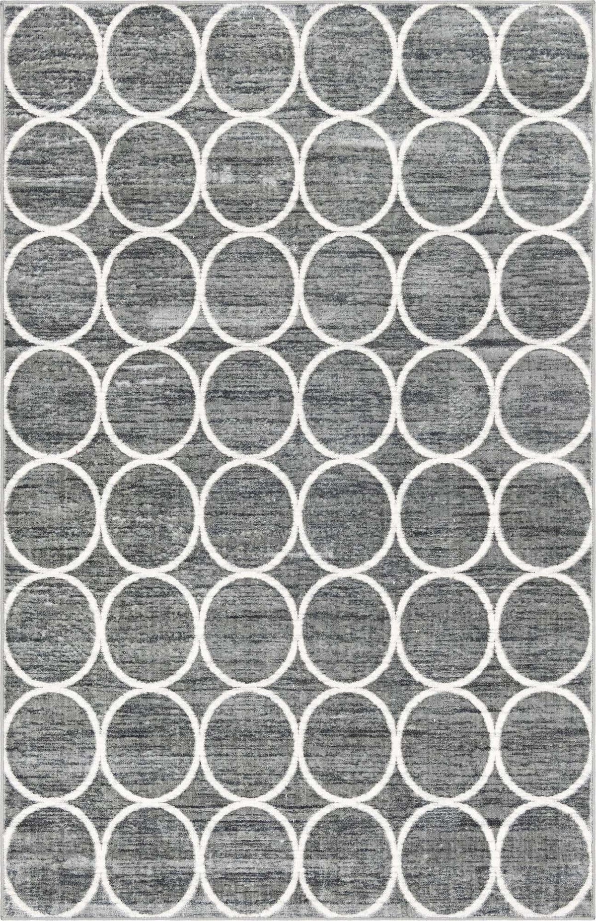 Rechteck Teppich Lattice Trellis in Grau von Hadorn™ - Lifestyle Image
