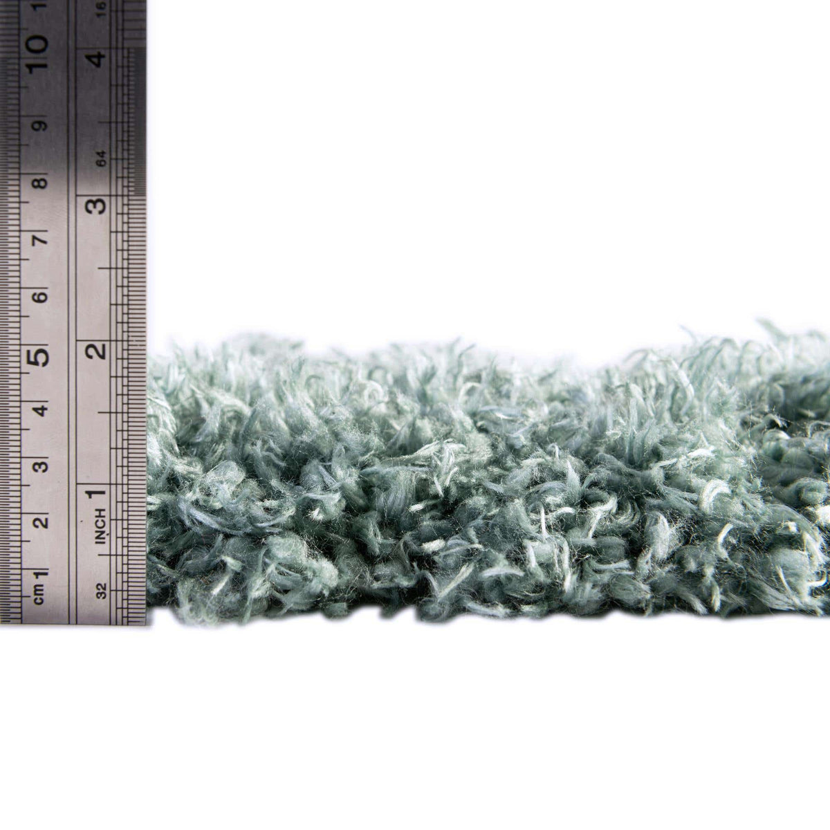 Rund Hochflorteppich Infinity Shag in Schieferblau von Hadorn™ - Lifestyle Image