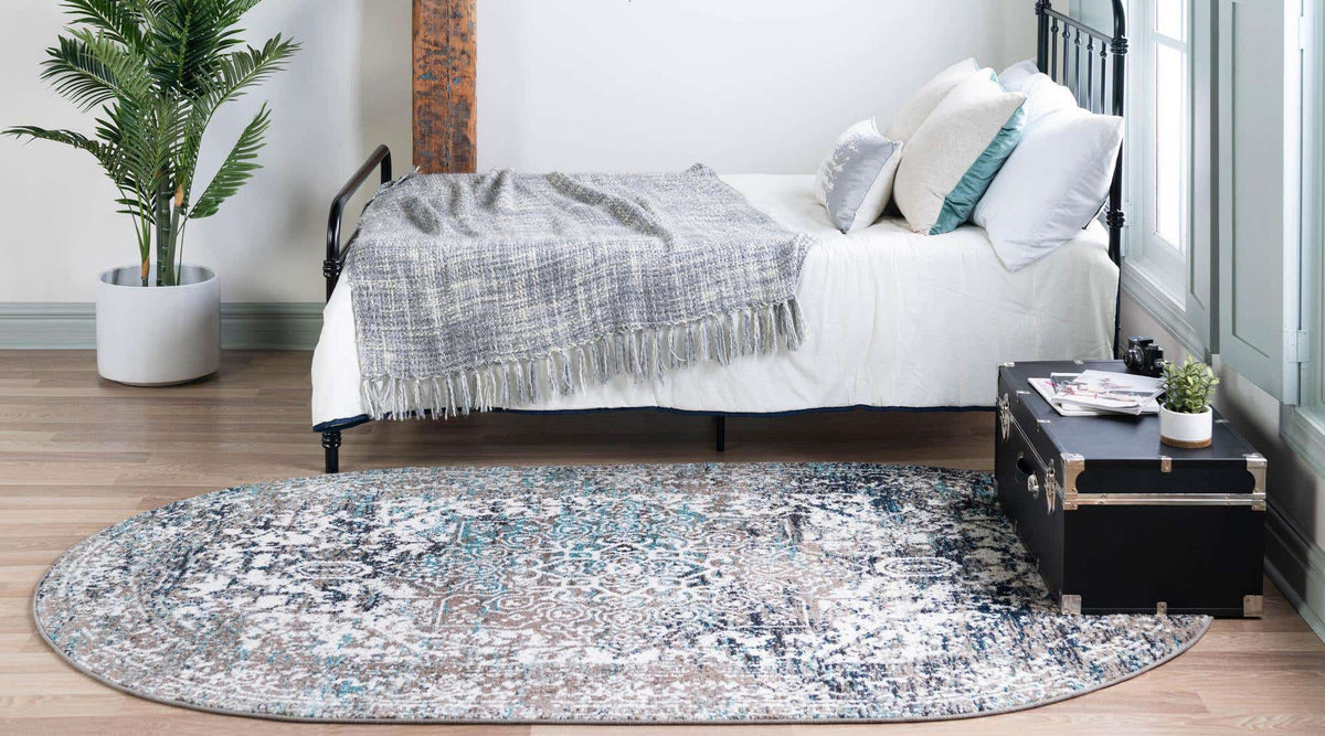 Oval Teppich Arlington in Grau von Hadorn™ - Lifestyle Image