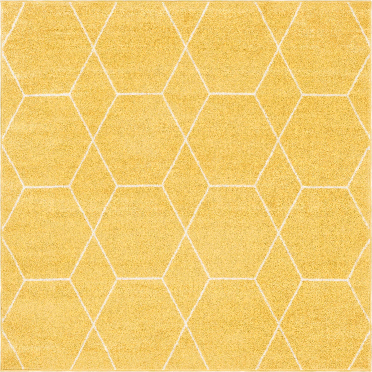 Quadratisch Teppich Trellis Frieze in Gelb von Hadorn™ - Lifestyle Image