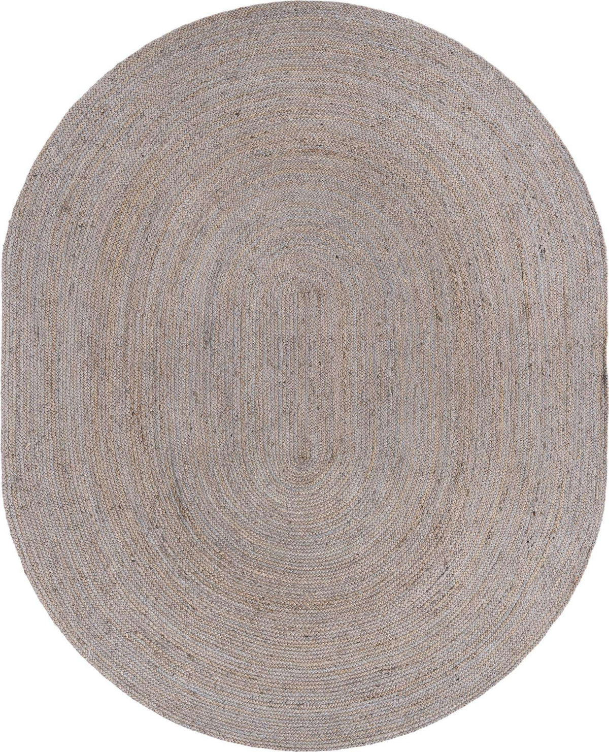 Oval Teppich Braided Jute in Grau von Hadorn™ - Lifestyle Image