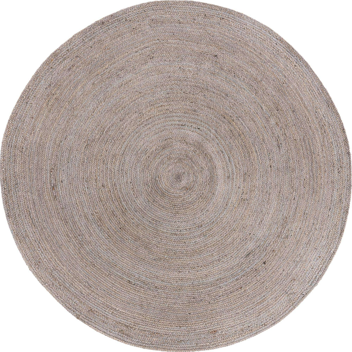 Rund Teppich Braided Jute in Grau von Hadorn™ - Lifestyle Image
