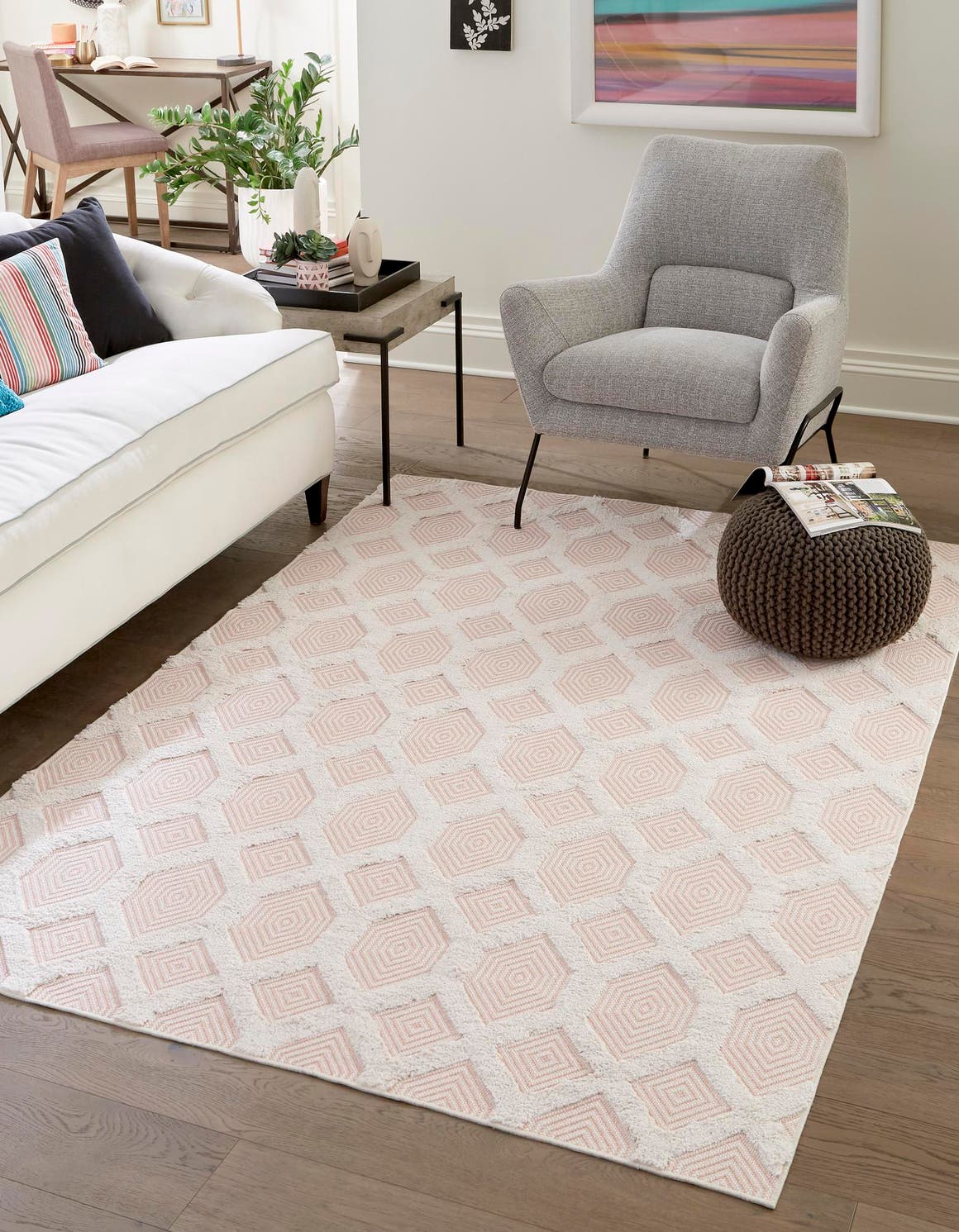 Rechteck Teppich Sabrina Soto Casa in Rosa von Hadorn™ - Lifestyle Image