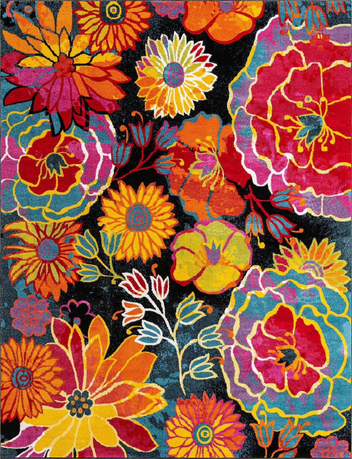 Rechteck Teppich Florence in Schwarz von Hadorn™ - Lifestyle Image