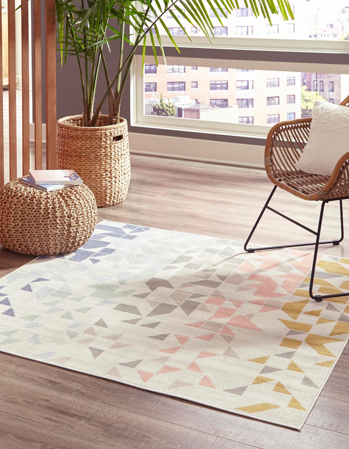 Quadratisch Teppich Lotus in Mehrfarbig von Hadorn™ - Lifestyle Image