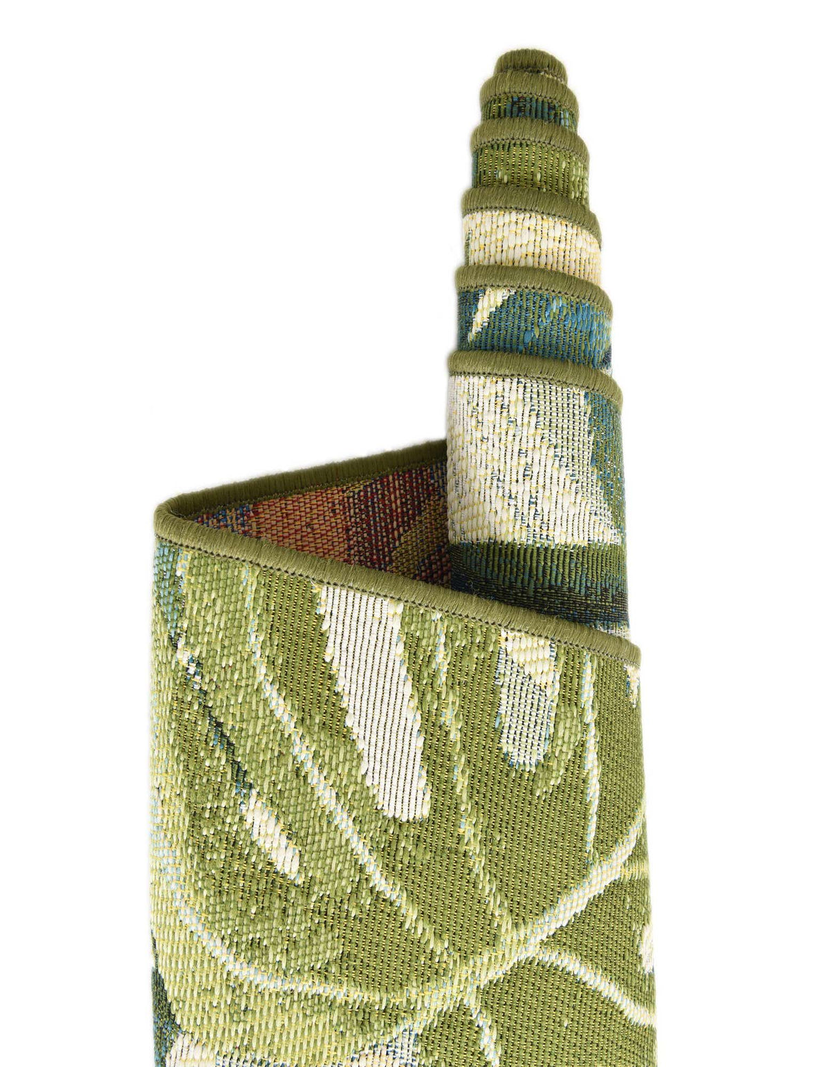 Rund Outdoor Teppich Outdoor Botanical in Grün von Hadorn™ - Lifestyle Image