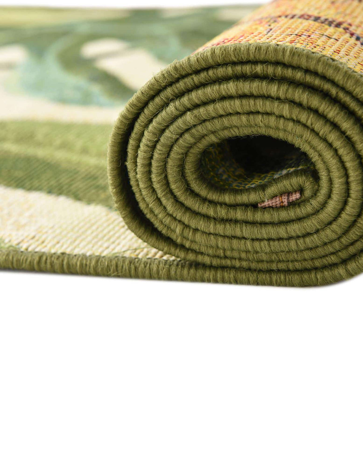 Rund Outdoor Teppich Outdoor Botanical in Grün von Hadorn™ - Lifestyle Image