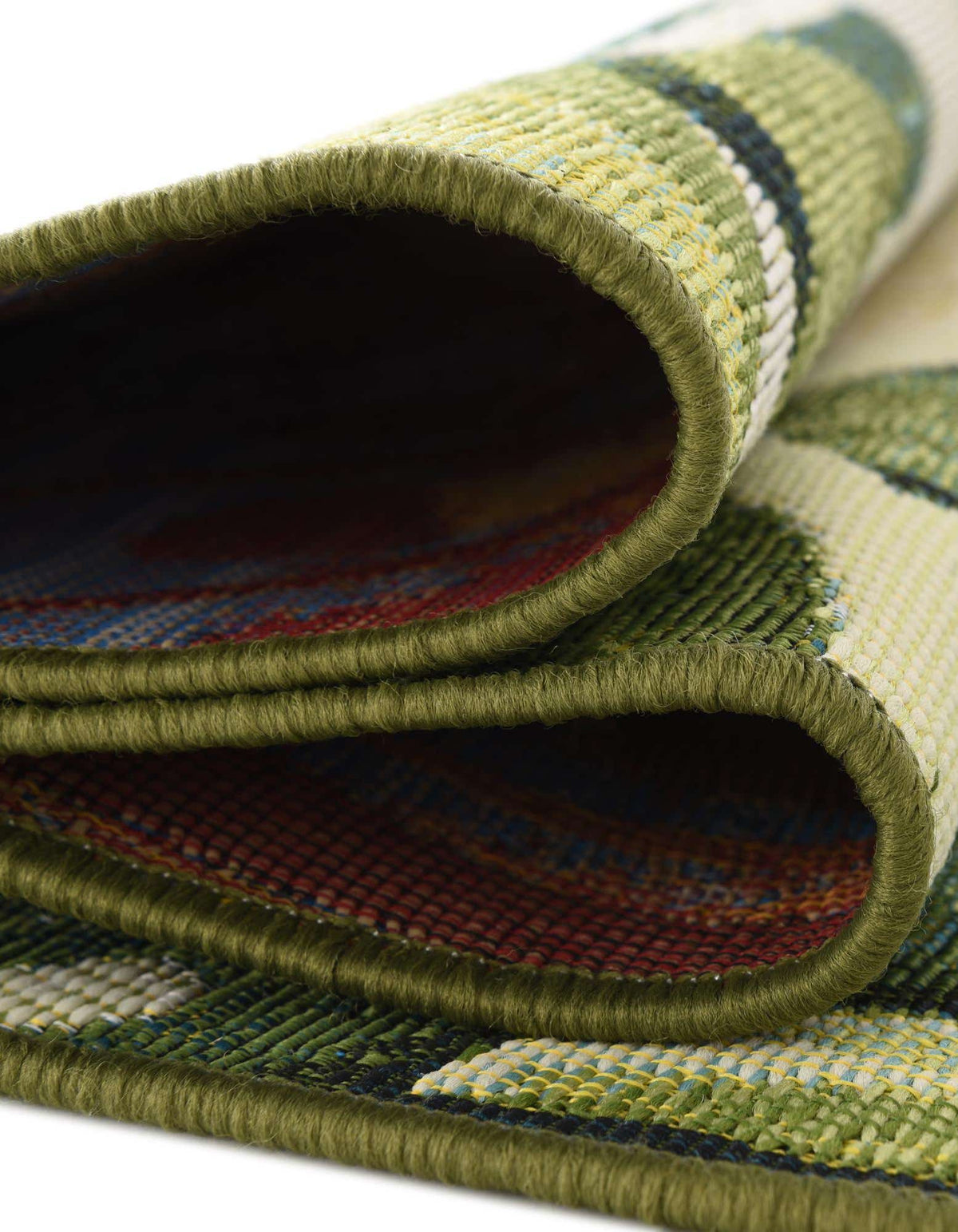 Rund Outdoor Teppich Outdoor Botanical in Grün von Hadorn™ - Lifestyle Image