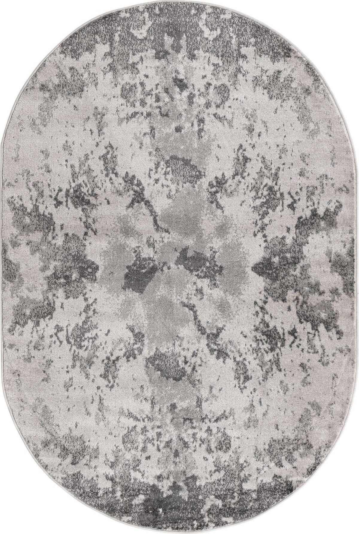 Oval Teppich Metropolis in Hellgrau von Hadorn™ - Lifestyle Image