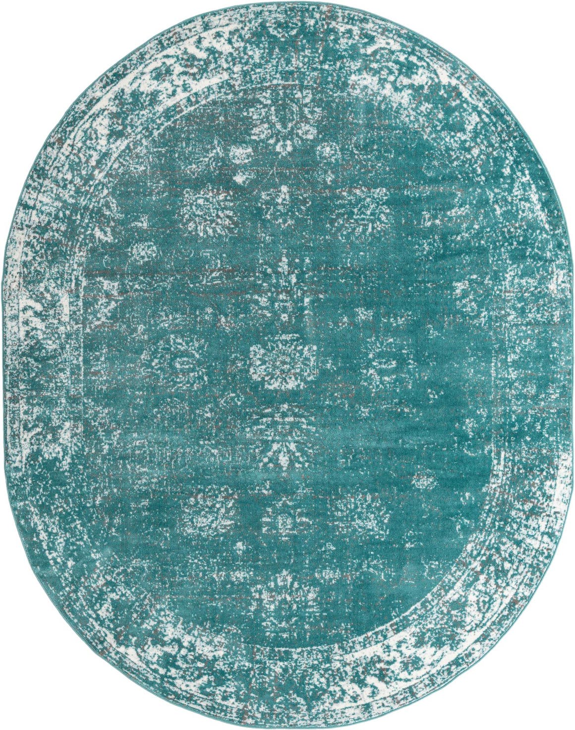 Oval Teppich Monaco in Türkis von Hadorn™ - Lifestyle Image