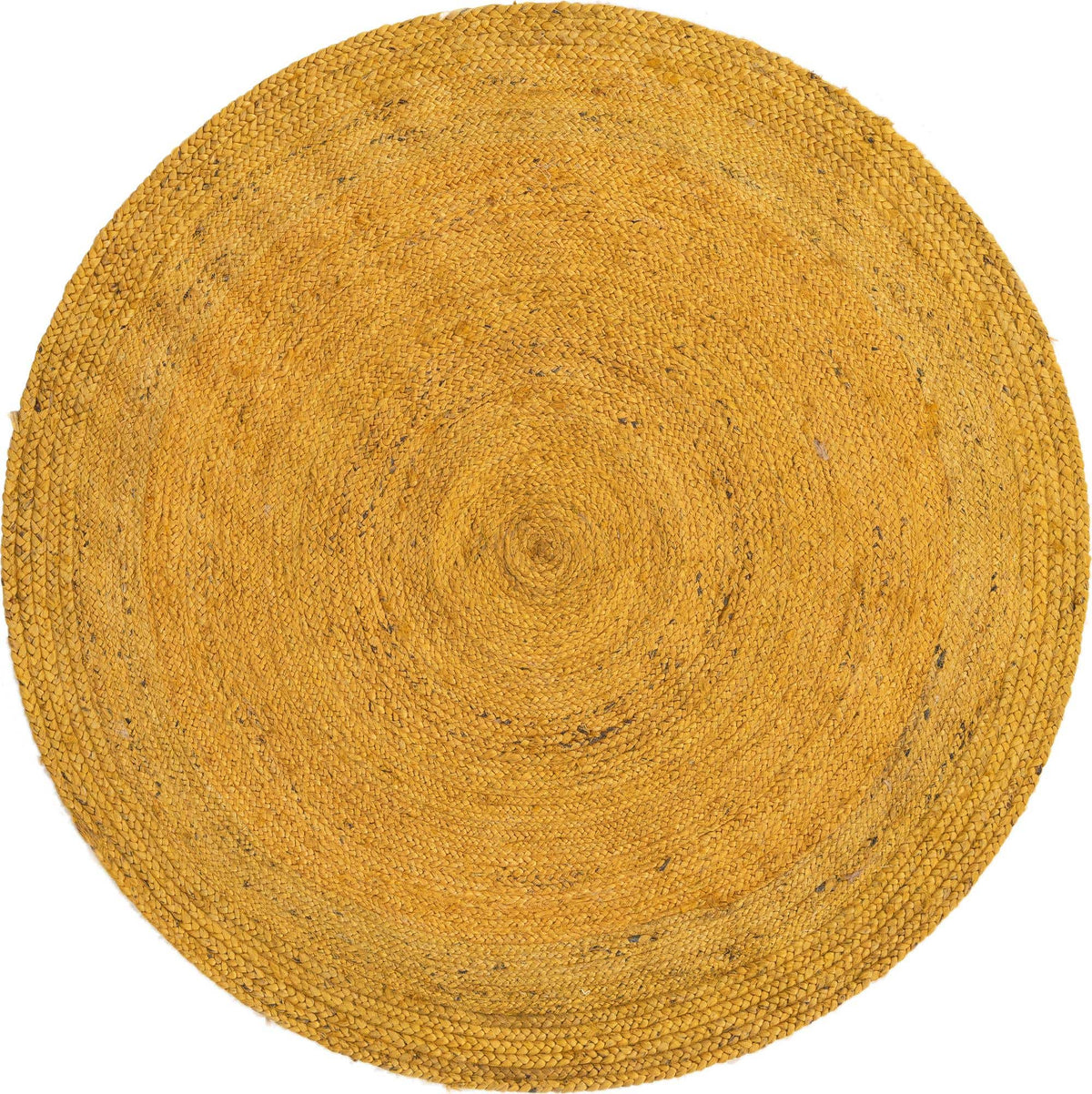 Rund Teppich Braided Jute in Gelb von Hadorn™ - Lifestyle Image