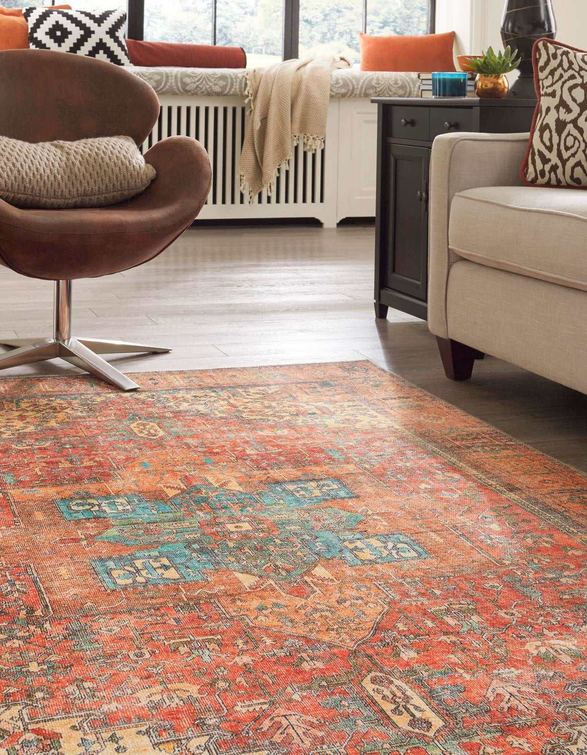 Rechteck Teppich Timeless in Rot von Hadorn™ - Lifestyle Image