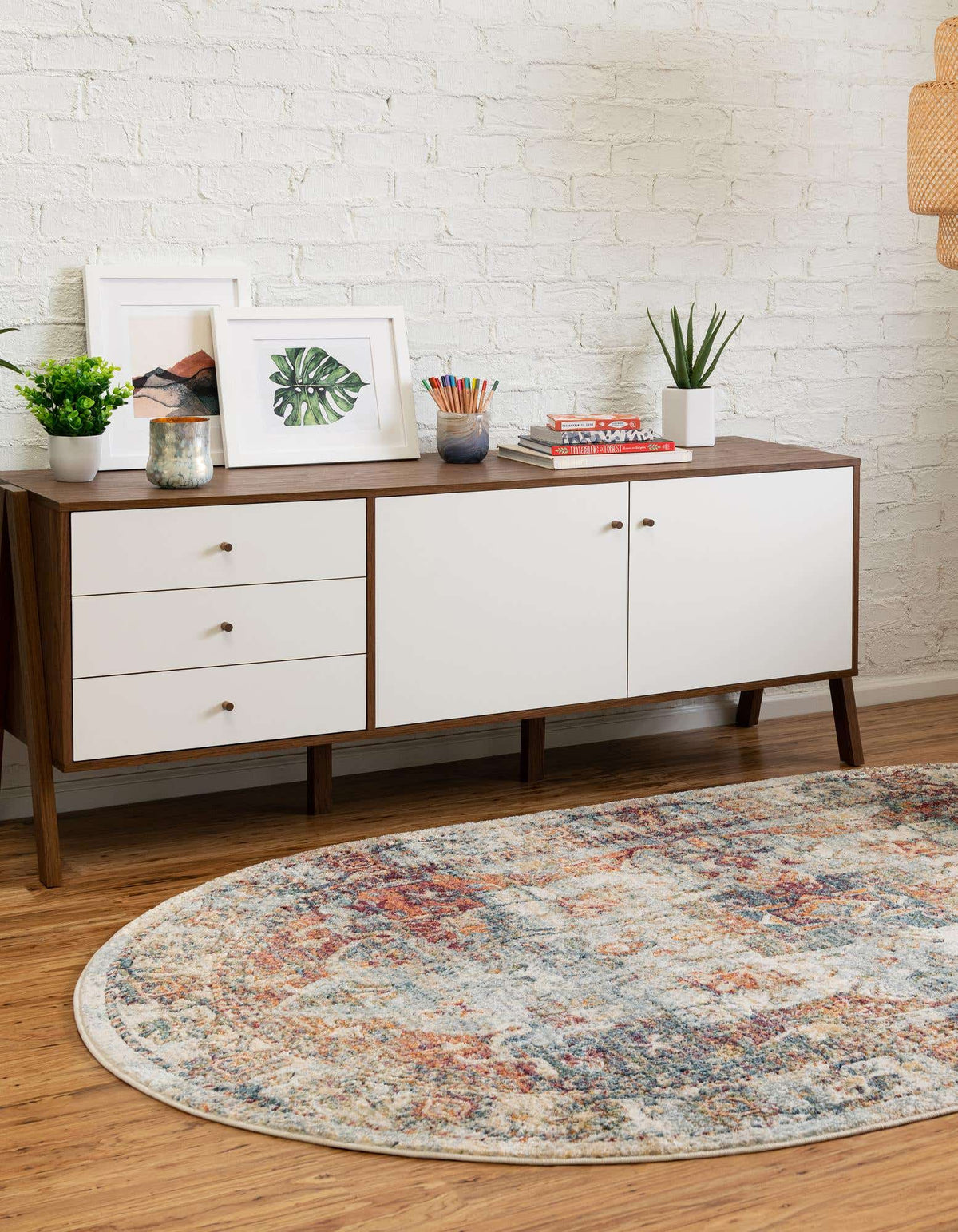 Oval Teppich Isabella in Elfenbein von Hadorn™ - Lifestyle Image
