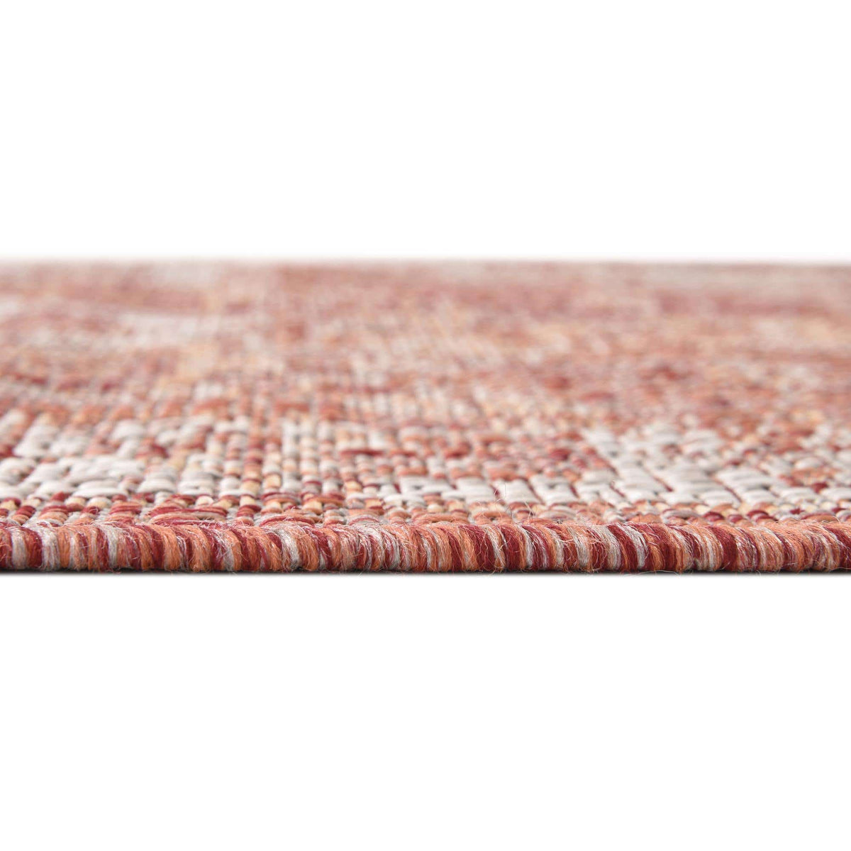 Rund Outdoor Teppich Outdoor Traditional in Rostrot von Hadorn™ - Lifestyle Image