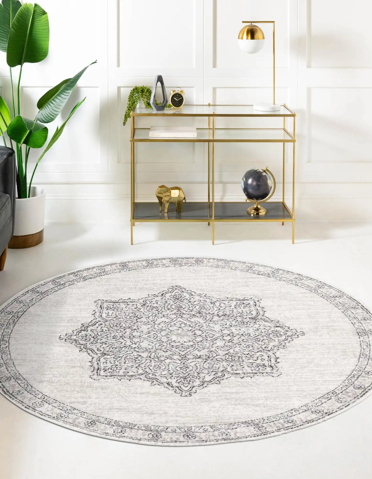 Rund Teppich Nyla in Beige von Hadorn™ - Lifestyle Image
