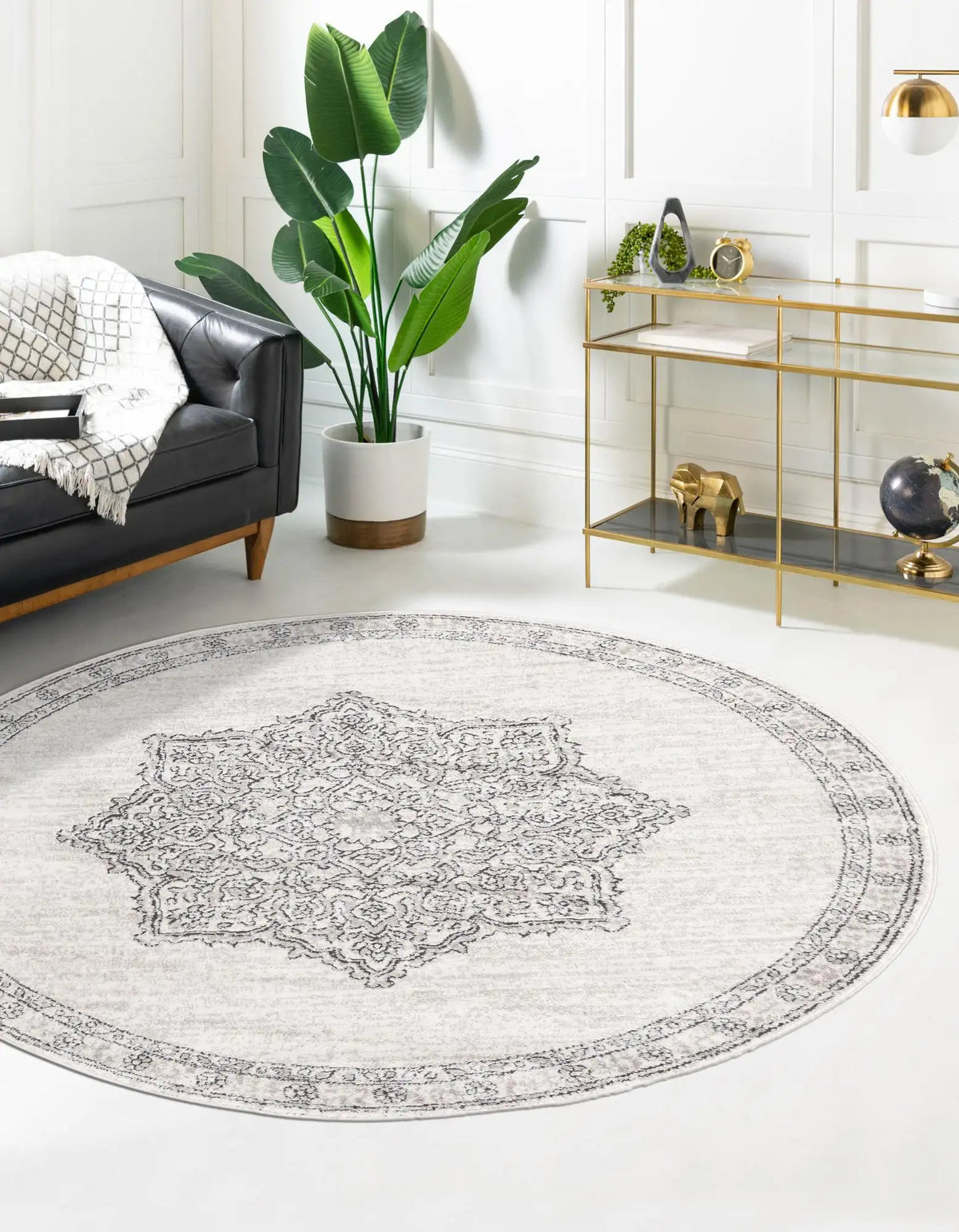 Rund Teppich Nyla in Beige von Hadorn™ - Lifestyle Image