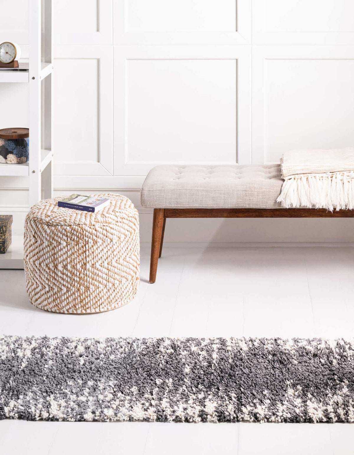 Läufer Hochflorteppich Serenity Shag in Grau von Hadorn™ - Lifestyle Image