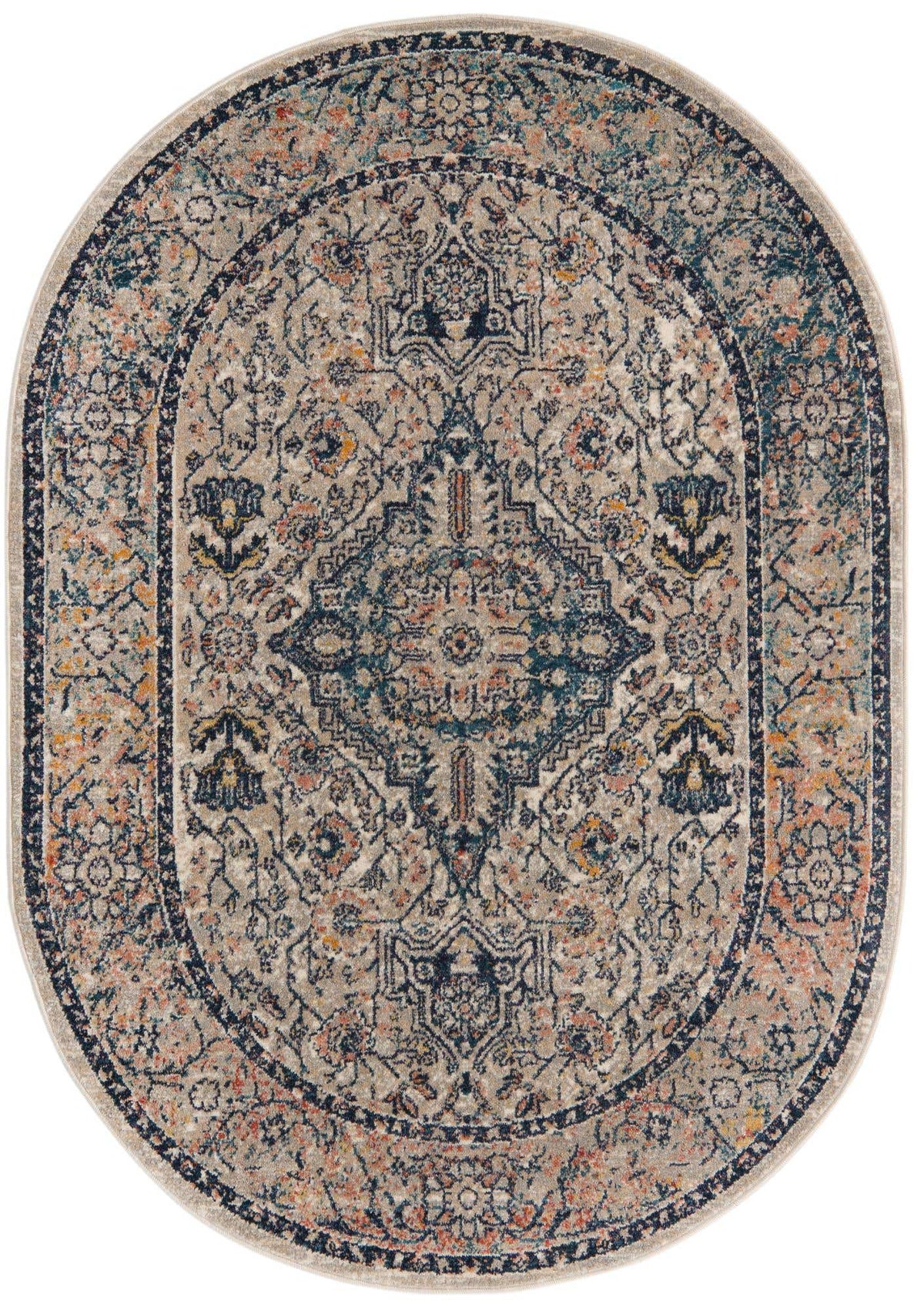 Oval Teppich Lola in Blau von Hadorn™ - Lifestyle Image
