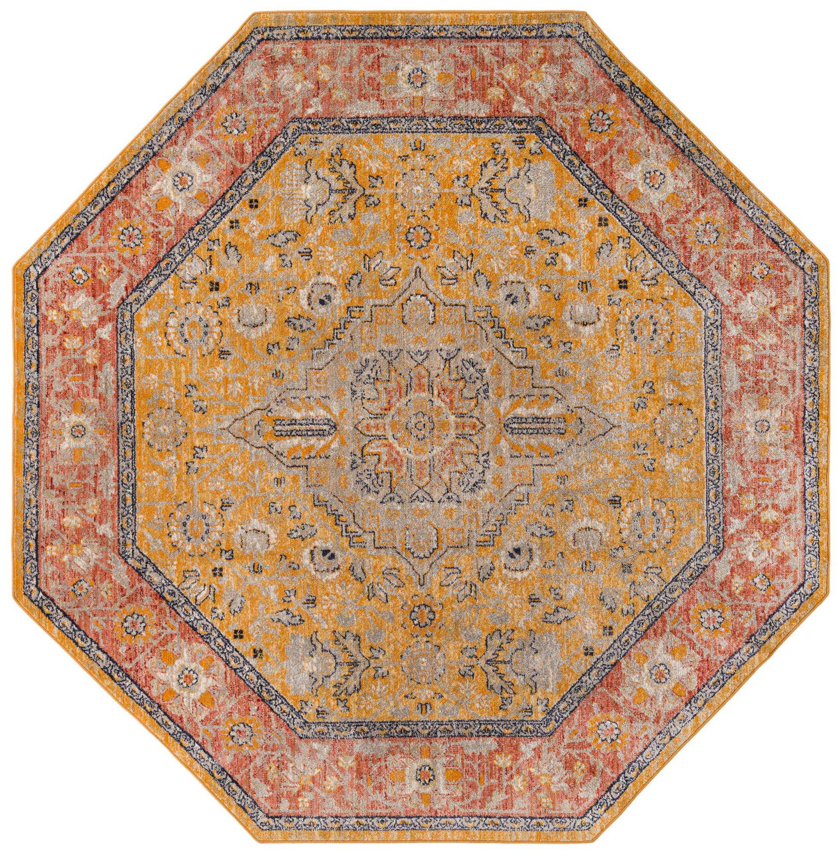 Achteck Teppich Lola in Gelb von Hadorn™ - Lifestyle Image