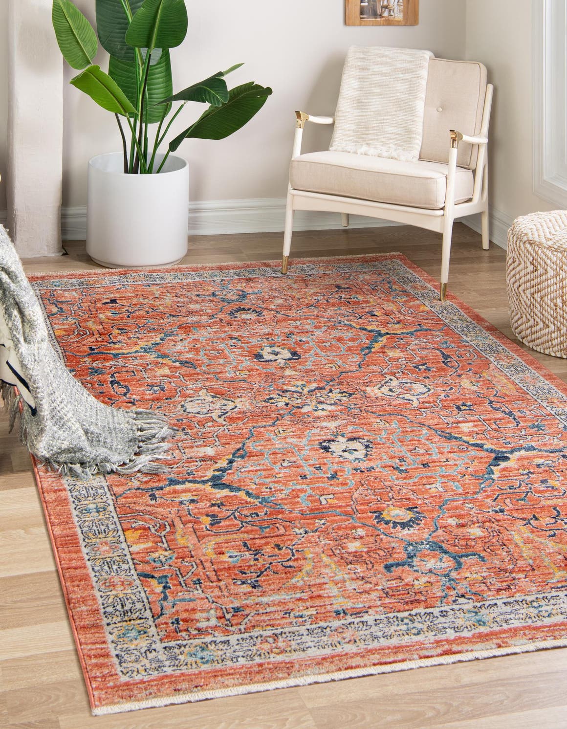 Rechteck Teppich Lola in Ziegelrot von Hadorn™ - Lifestyle Image