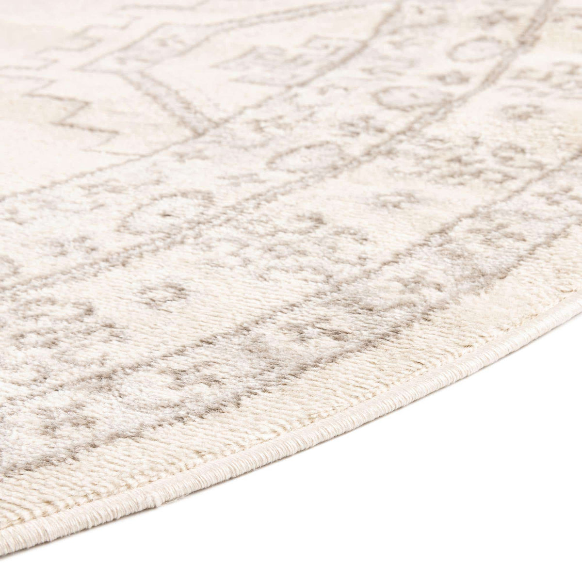 Rund Teppich Charlotte in Beige von Hadorn™ - Lifestyle Image