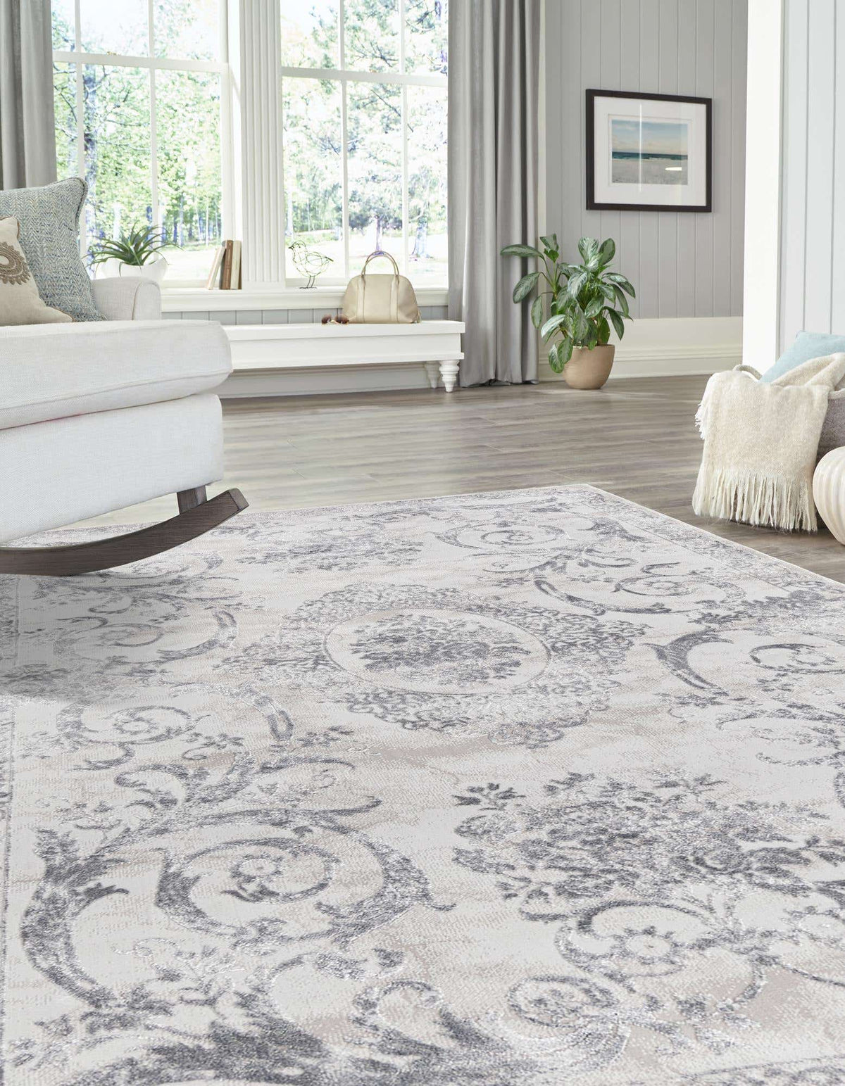 Rechteck Teppich Finsbury in Grau von Hadorn™ - Lifestyle Image