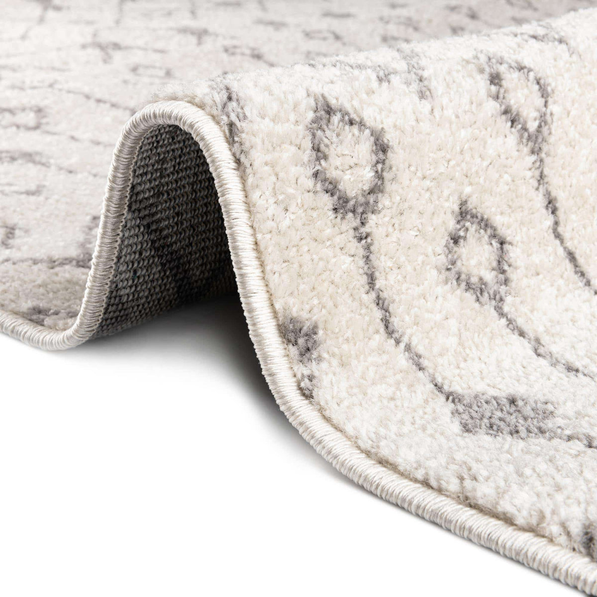 Rechteck Teppich Moroccan Trellis in Elfenbein und grau von Hadorn™ - Lifestyle Image