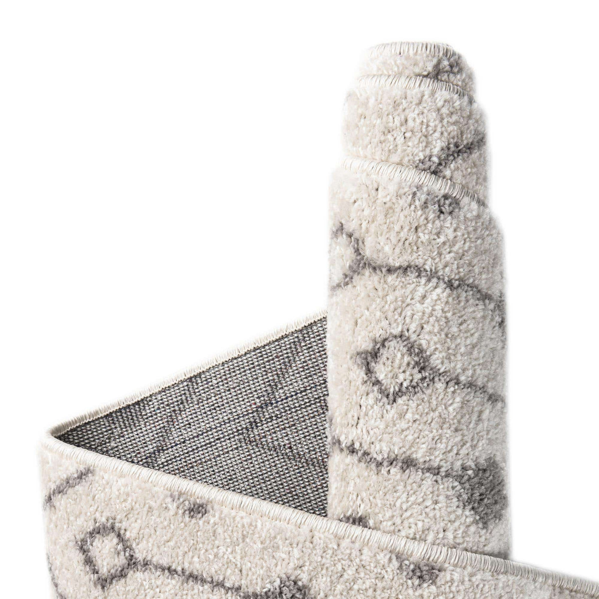 Rechteck Teppich Moroccan Trellis in Elfenbein und grau von Hadorn™ - Lifestyle Image