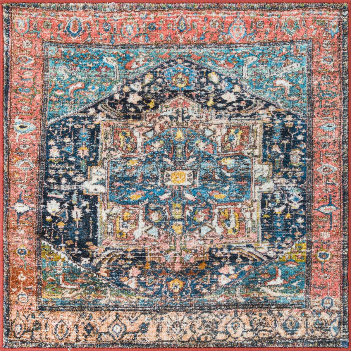 Quadratisch Teppich Medina in Mehrfarbig von Hadorn™ - Lifestyle Image