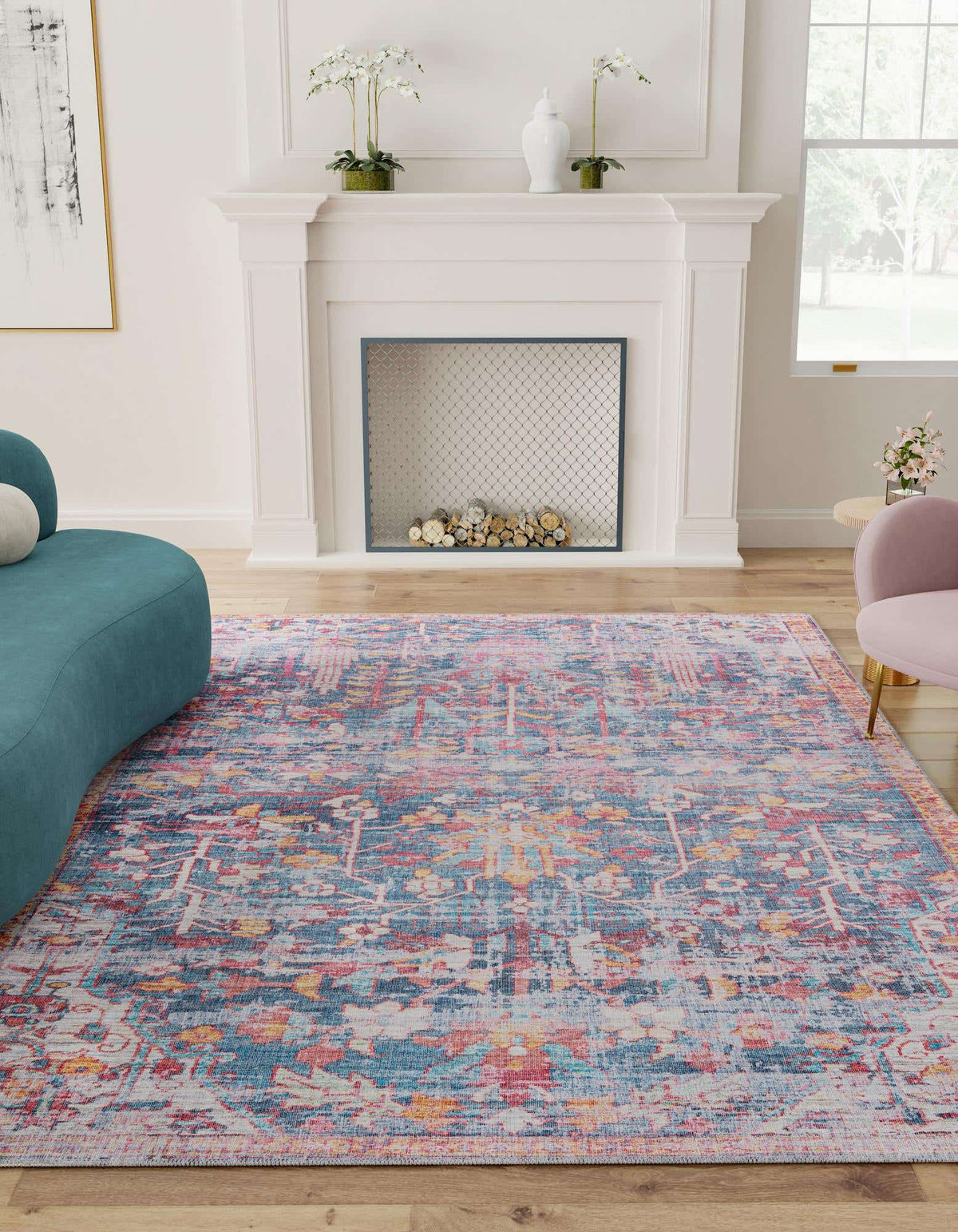 Rechteck Teppich Maahru in Blau von Hadorn™ - Lifestyle Image
