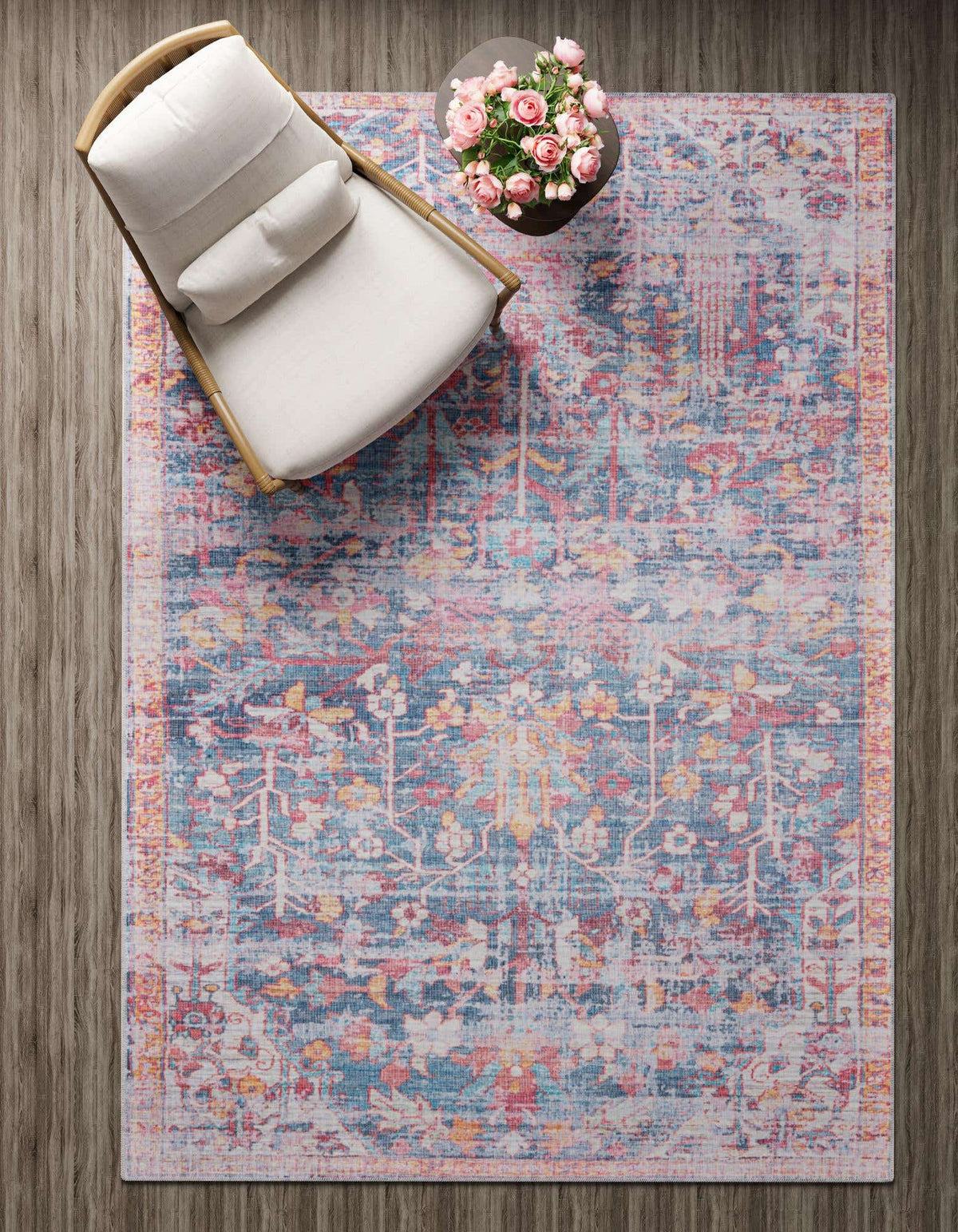 Rechteck Teppich Maahru in Blau von Hadorn™ - Lifestyle Image