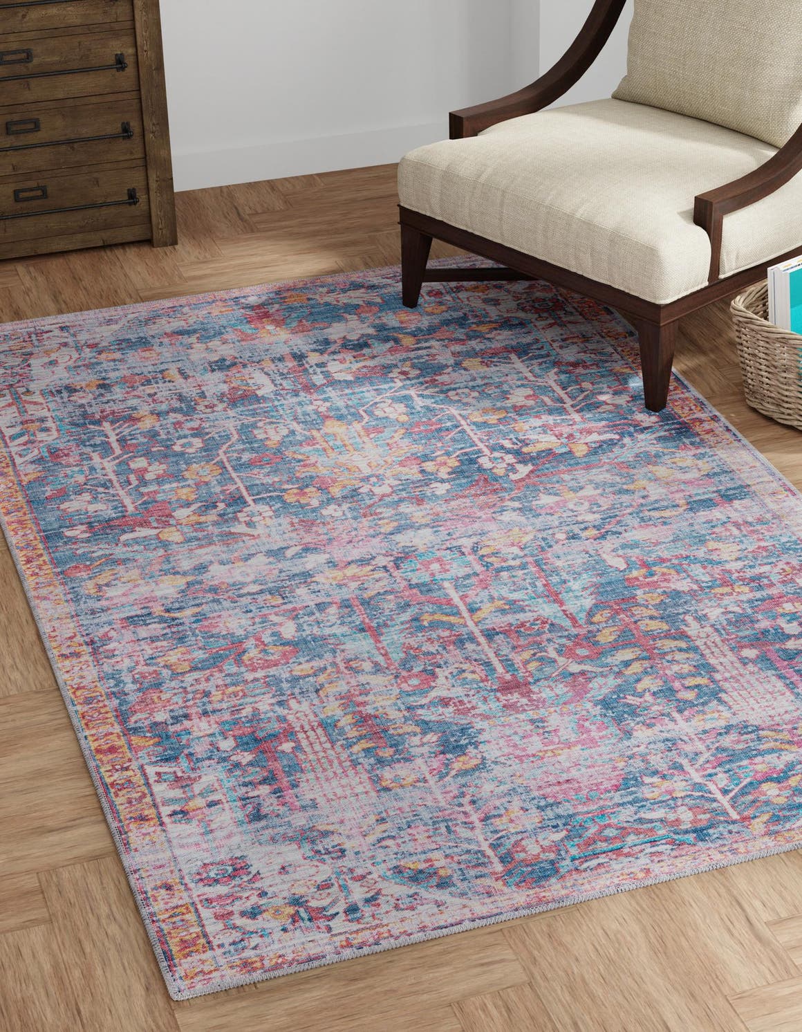Rechteck Teppich Maahru in Blau von Hadorn™ - Lifestyle Image