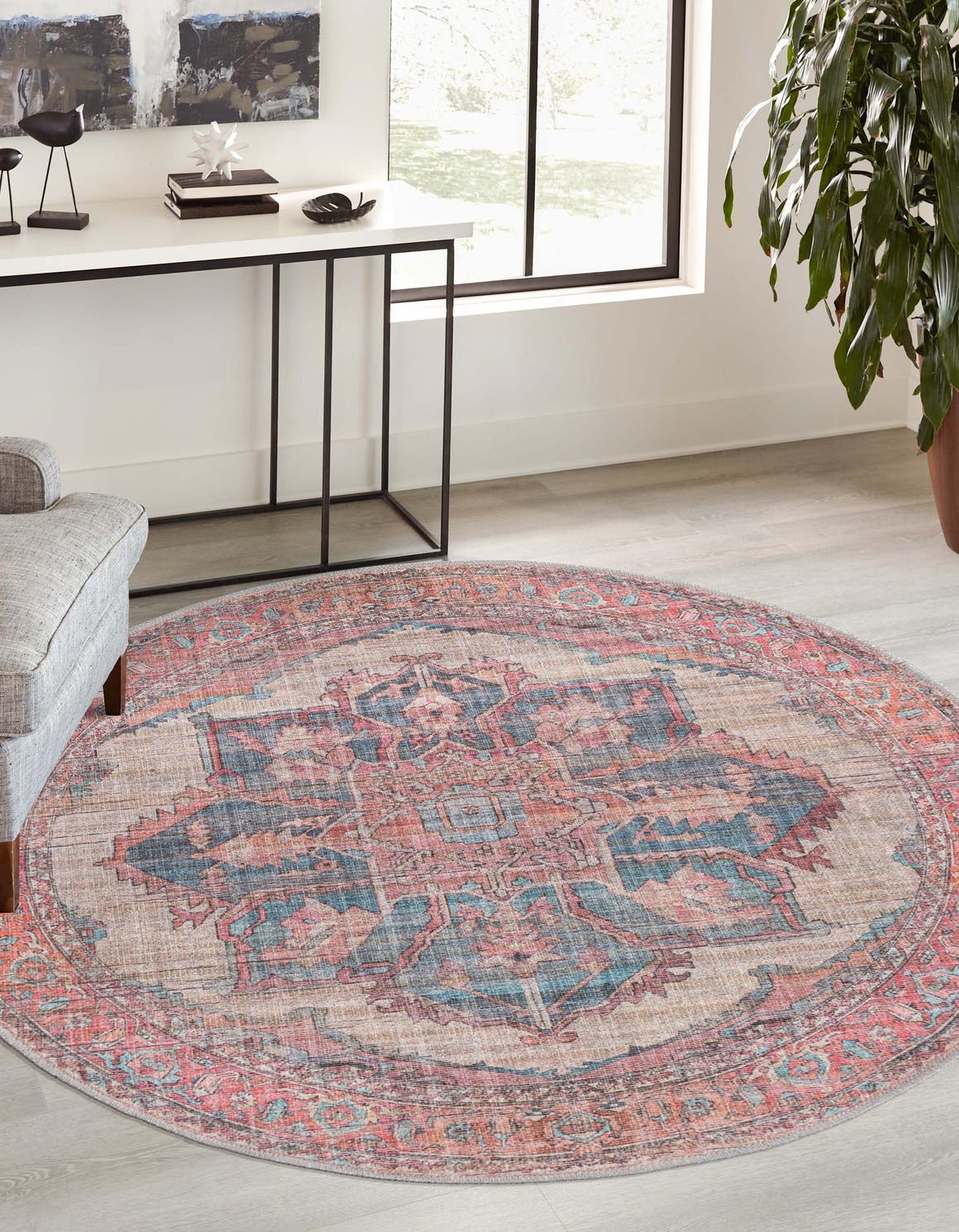 Rund Teppich Nostalgia in Antikes Beige von Hadorn™ - Lifestyle Image