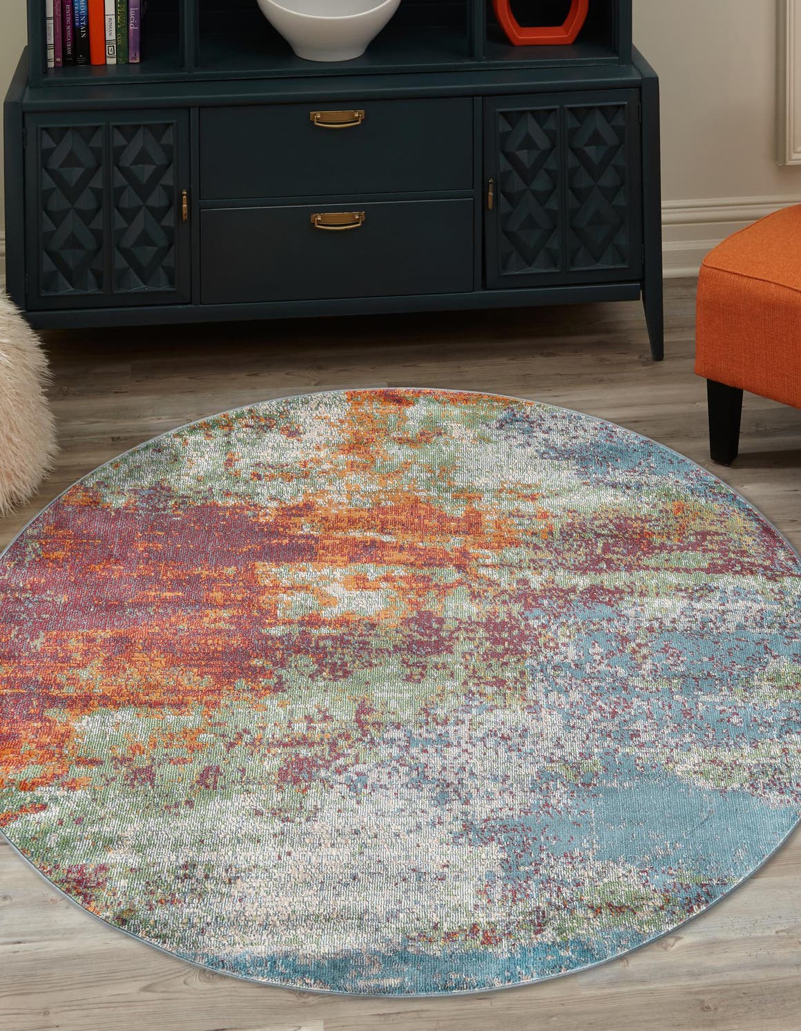 Rund Teppich Paragon in Mehrfarbig von Hadorn™ - Lifestyle Image