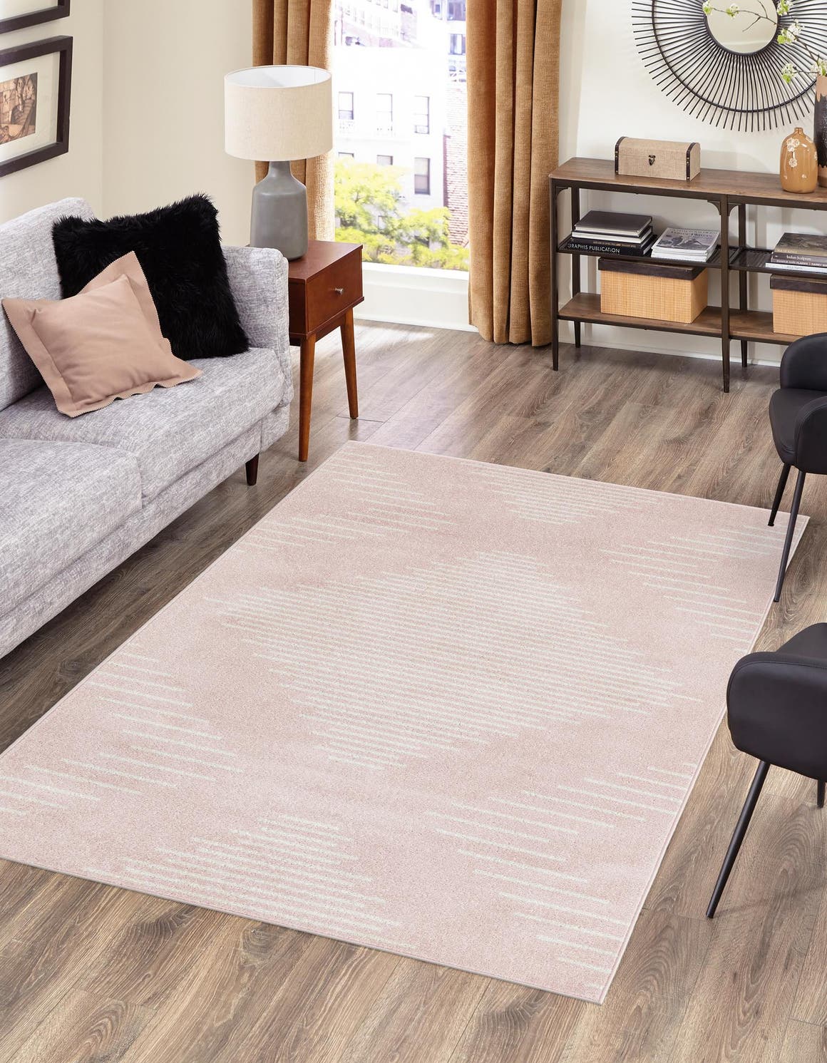Rechteck Teppich Kai in Rosa von Hadorn™ - Lifestyle Image