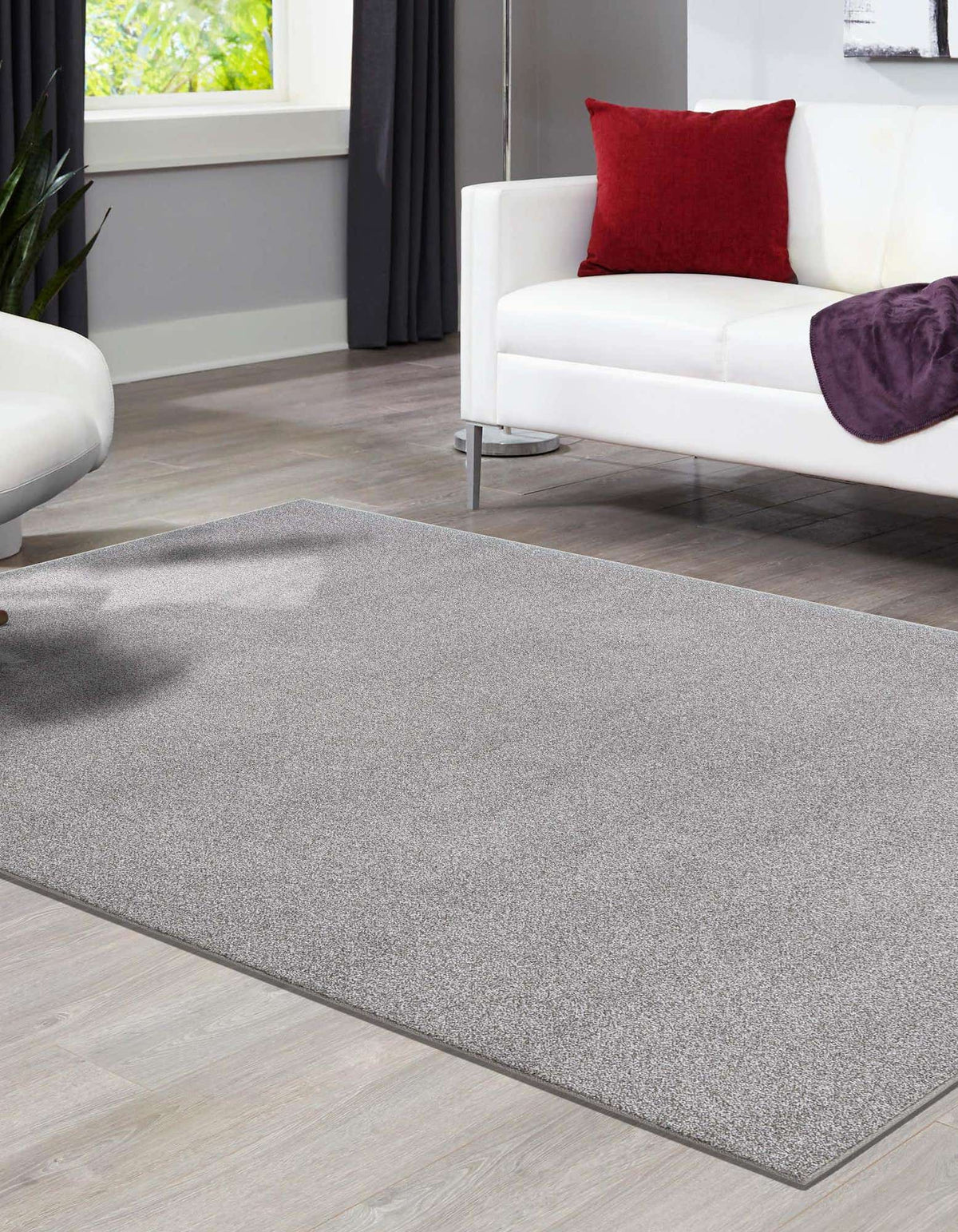 Rechteck Teppich Everyday Solid in Grau von Hadorn™ - Lifestyle Image