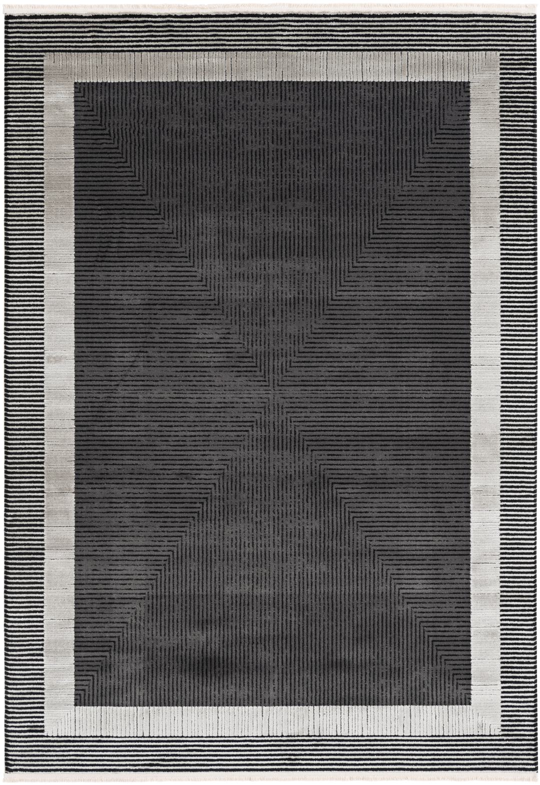 Rechteck Luxus Teppich Genève in Grau von Hadorn™ - Lifestyle Image