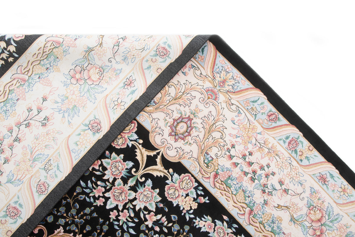 Rechteck Teppich Ghom Design in Schwarz von Hadorn™ - Lifestyle Image